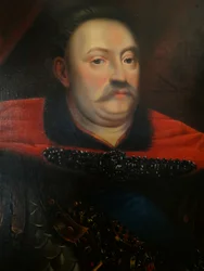 Porträt von John III Sobieski in juwelenbesetzter Schuppenrüstung (Detail)